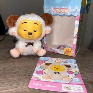 AUTHENTIC MINISO Disney Winnie The Pooh Vinyl Plush Pendant Sheep Mouton